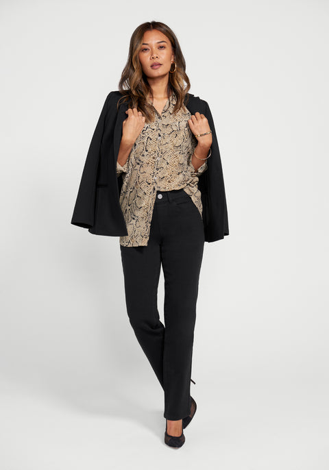 Signature Mid-Rise Denim | Straight (Black Rinse) - Final Sale