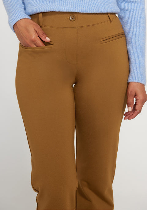 Easy Crop Trouser | Straight (Nutmeg) - Final Sale