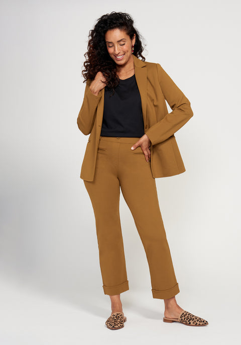 Easy Crop Trouser | Straight (Nutmeg) - Final Sale
