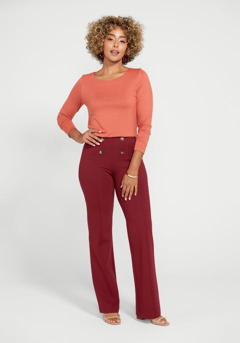 Atlantic Pant | Wide (Oxblood) - Final Sale
