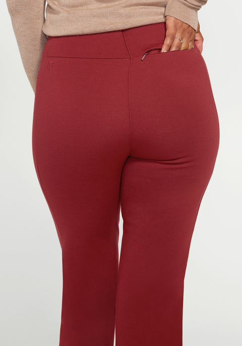 Monroe Crop Trouser | Straight (Oxblood) - Final Sale