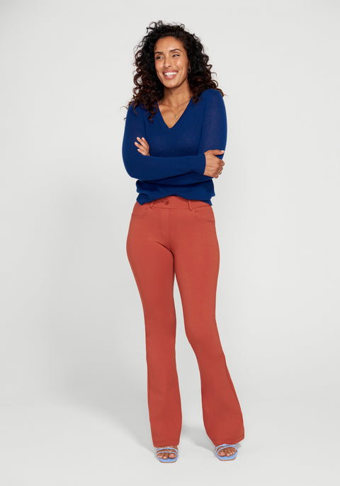 7-Pocket DPYP™ Dress Pant Yoga Pant | Bootcut (Burnished Coral) - Final Sale