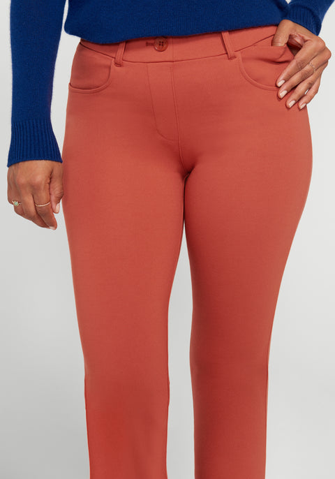 7-Pocket DPYP™ Dress Pant Yoga Pant | Bootcut (Burnished Coral) - Final Sale