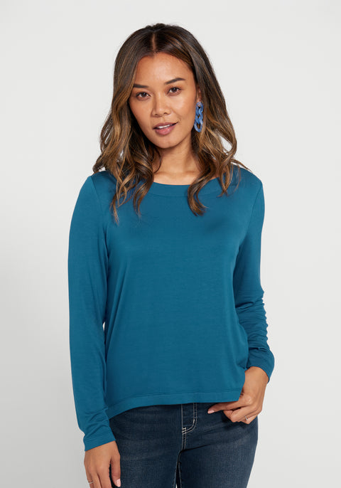 Essential Scoop Long Sleeve (Dark Ocean) - Final Sale