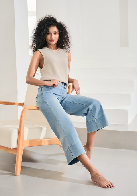 Boyfriend Crop Jean | Straight (Coastal Wash) - Final Sale