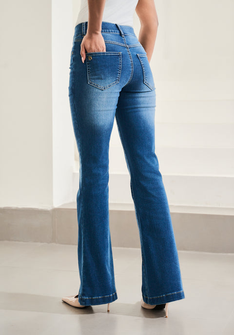 Signature Mid-Rise Denim | Flare (Alamo Wash)