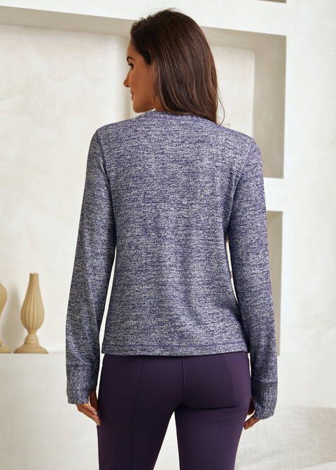 UltraEase Scoop Long Sleeve (Heather Navy)