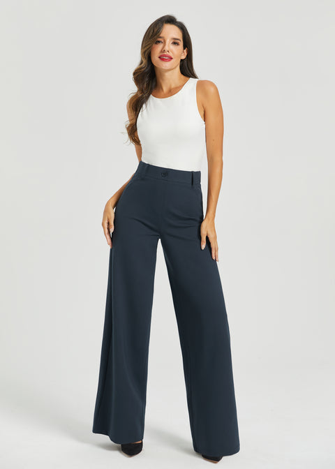 Two-Pocket DPYP™ Dress Pant Yoga Pant | Wide (Navy)