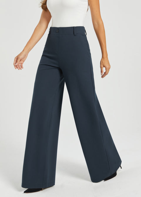 Two-Pocket DPYP™ Dress Pant Yoga Pant | Wide (Navy)