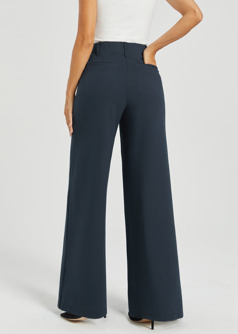 Two-Pocket DPYP™ Dress Pant Yoga Pant | Wide (Navy)