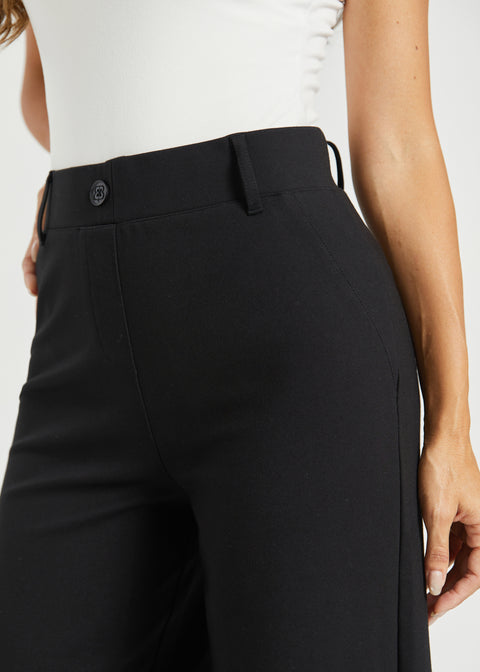 Two-Pocket DPYP™ Dress Pant Yoga Pant | Wide (Black)