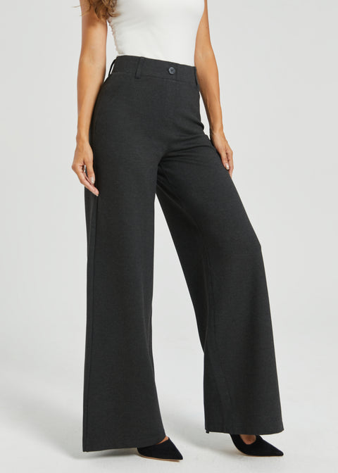 Two-Pocket DPYP™ Dress Pant Yoga Pant | Wide (Charcoal)