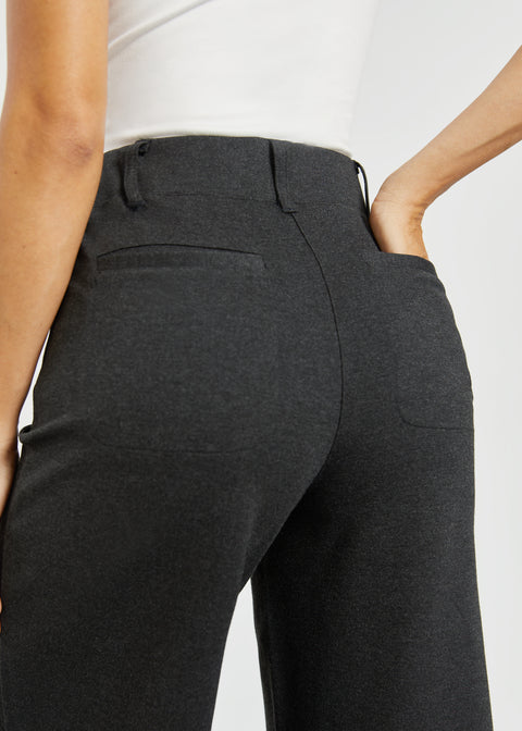 Two-Pocket DPYP™ Dress Pant Yoga Pant | Wide (Charcoal)
