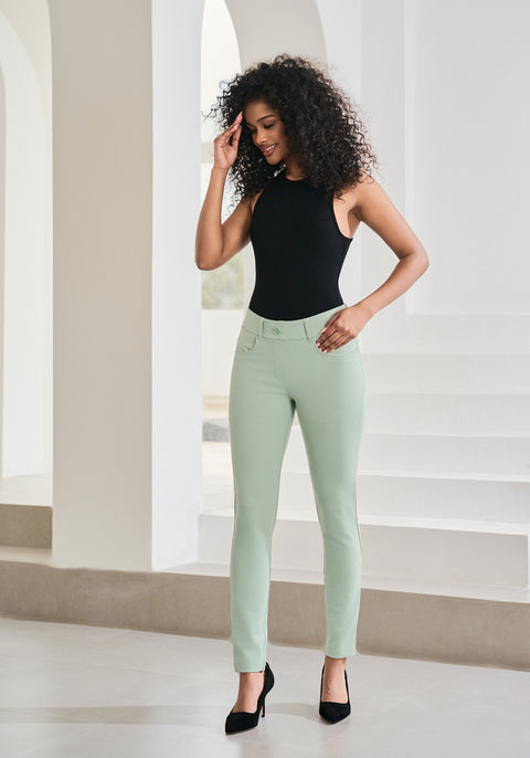 7-Pocket DPYP™ Dress Pant Yoga Pant | Skinny (Muted Mint) - Final Sale