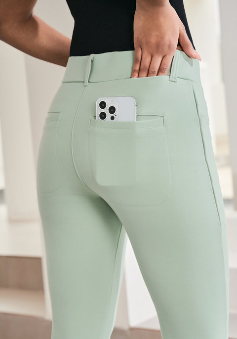 7-Pocket DPYP™ Dress Pant Yoga Pant | Skinny (Muted Mint) - Final Sale