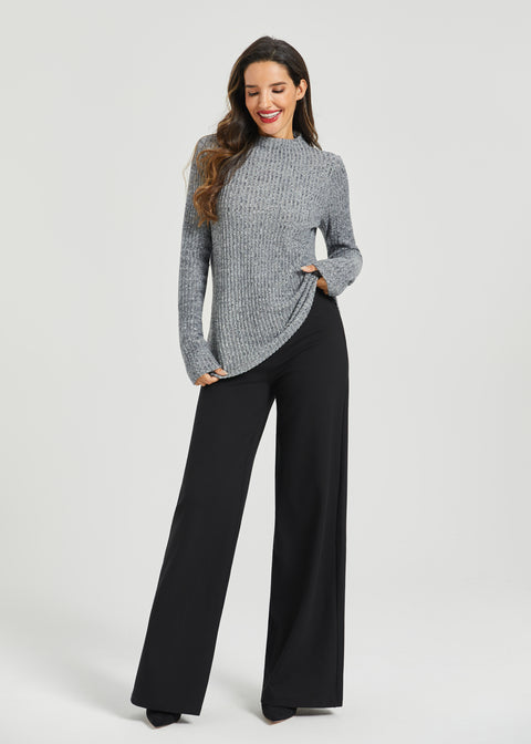 UltraEase Long Sleeve Mockneck (Heather Charcoal)