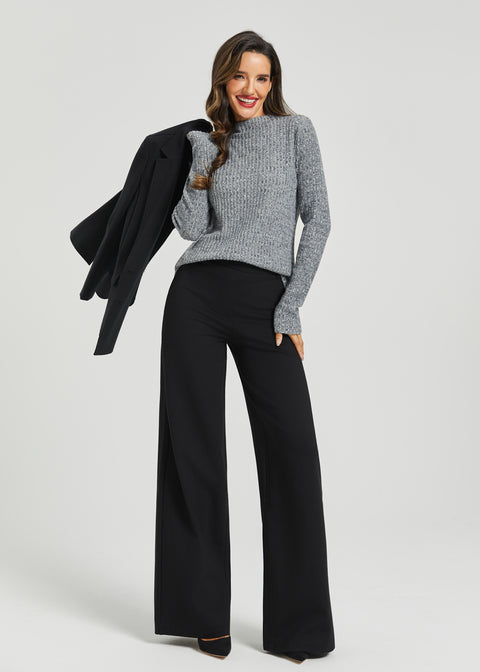 UltraEase Long Sleeve Mockneck (Heather Charcoal)