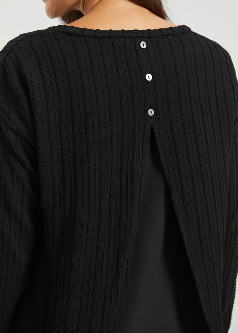 MiniCable Layered Boatneck (Black)