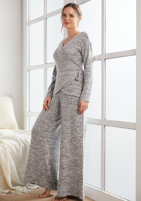 UltraEase Wide Leg Lounge Pant (Heather Charcoal)