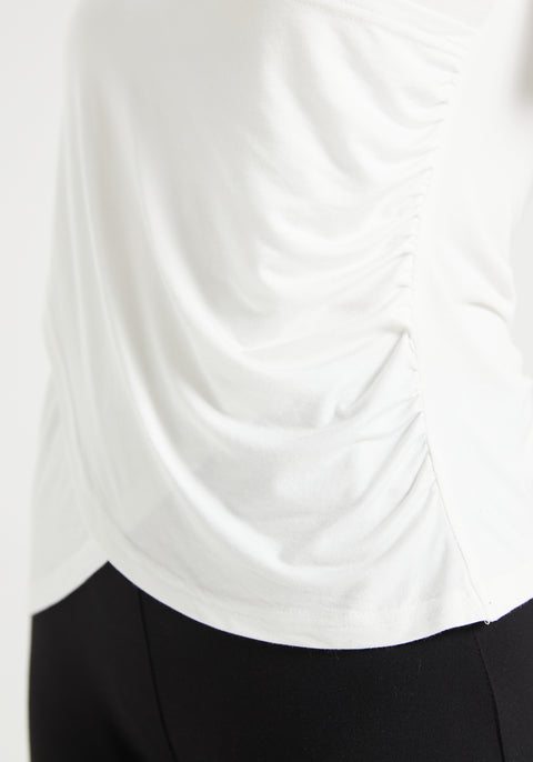 Faux Wrap Tee (Ivory) - Final Sale