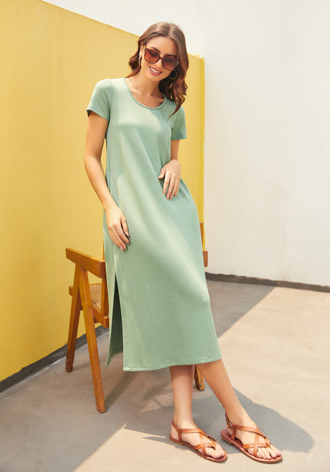 AirFlex Cut-Out Midi Dress (Sage) - Final Sale