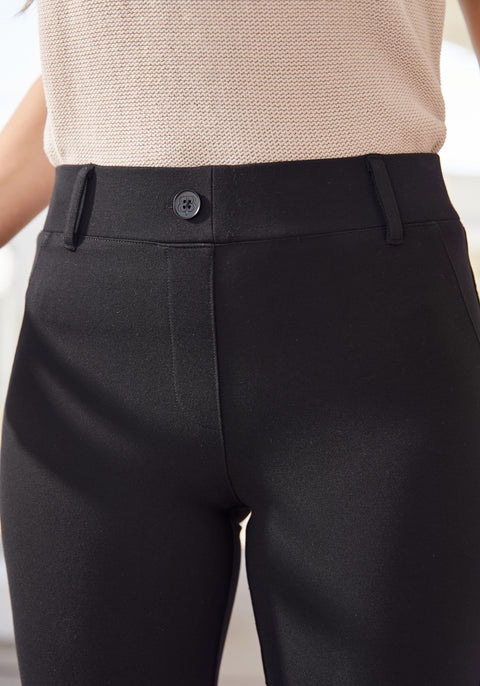 Classic Kick Flare Crop (Black) - Final Sale