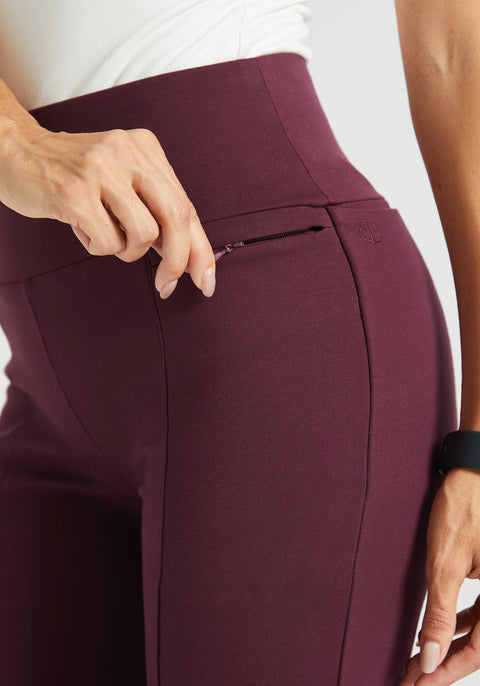 ⏰ PRESALE | Power Down DPYP™ Dress Pant Yoga Pant | Flare (Burgundy)