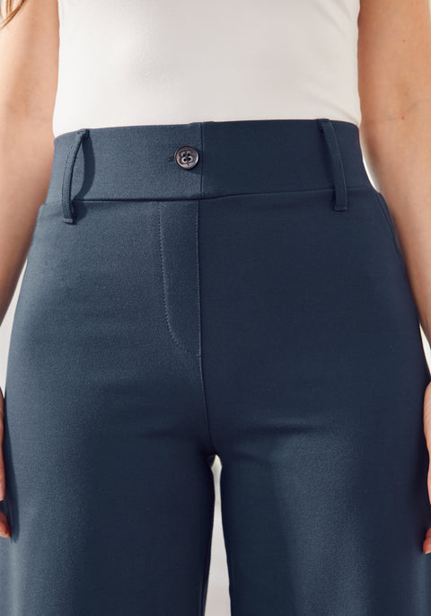 Classic High-Waist DPYP™ Dress Pant Yoga Pants | Wide (Navy)