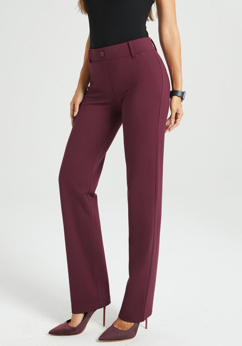 Classic DPYP™ Dress Pant Yoga Pant | Straight (Burgundy)