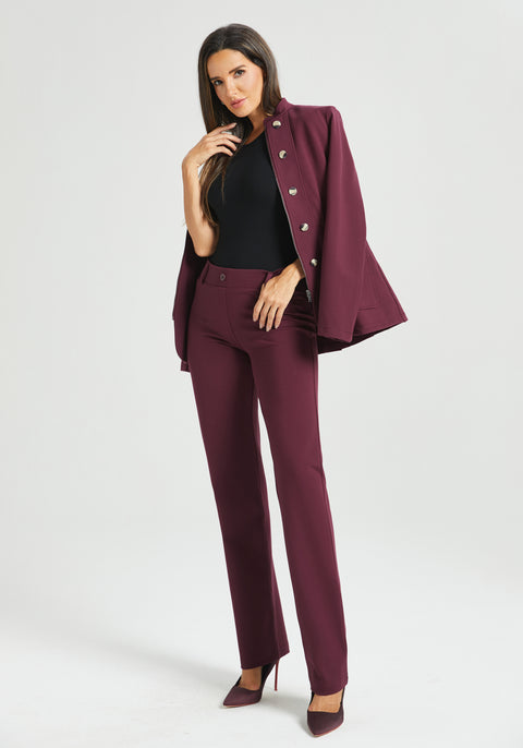 Classic DPYP™ Dress Pant Yoga Pant | Straight (Burgundy)