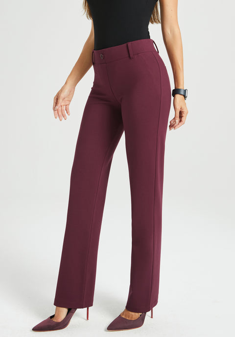 Classic DPYP™ Dress Pant Yoga Pant | Straight (Burgundy)