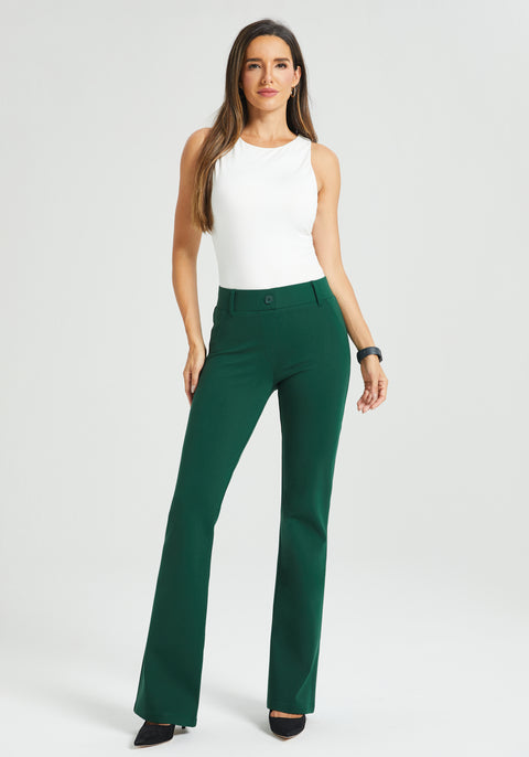 Classic DPYP™ Dress Pant Yoga Pant | Bootcut (Dark Green)