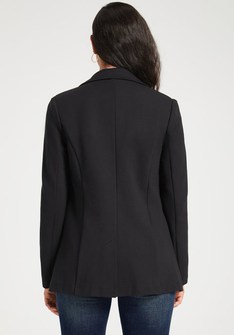 Classic Blazer | Machine Washable Stretch Ponte (Black)