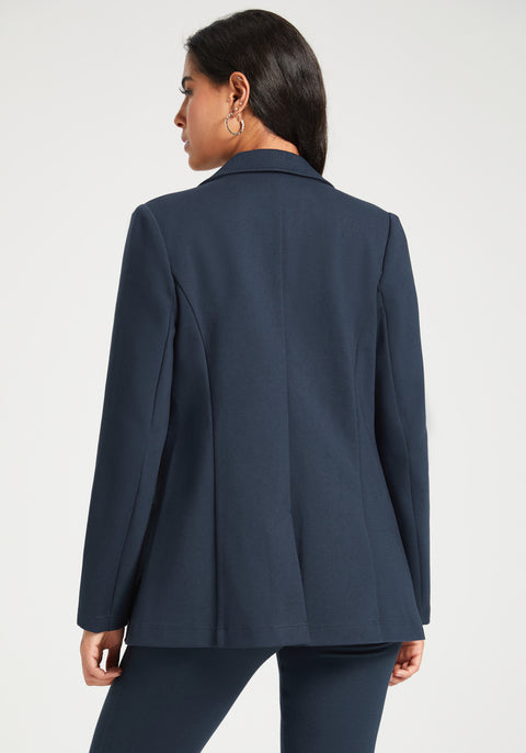 Classic Blazer | Machine Washable Stretch Ponte (Navy)