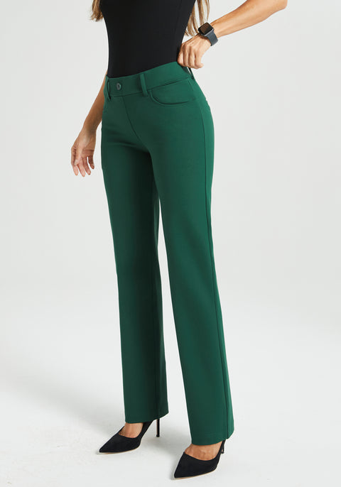 7-Pocket DPYP™ Dress Pant Yoga Pant | Straight (Dark Green)