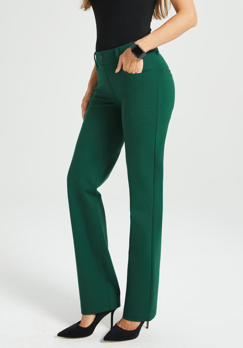 7-Pocket DPYP™ Dress Pant Yoga Pant | Straight (Dark Green)