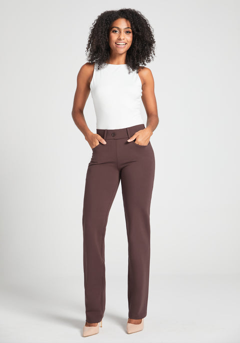 7-Pocket DPYP™ Dress Pant Yoga Pant | Straight (Cherrywood) - Final Sale