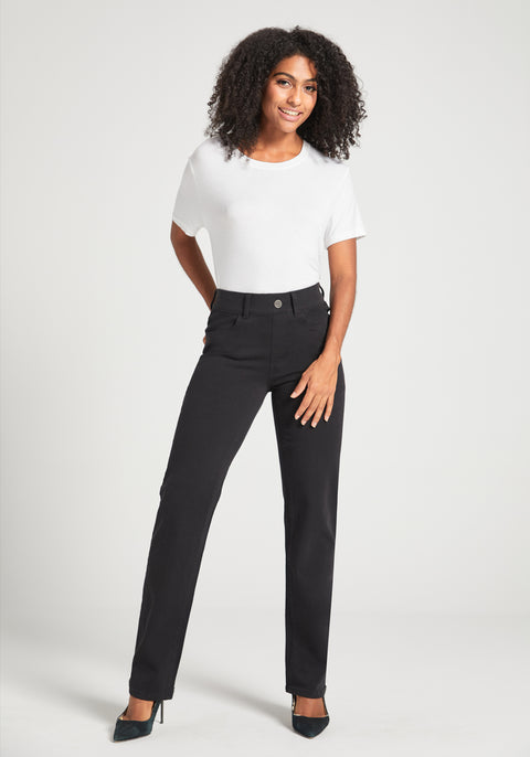 Signature Mid-Rise Denim | Straight (Black Rinse) - Final Sale