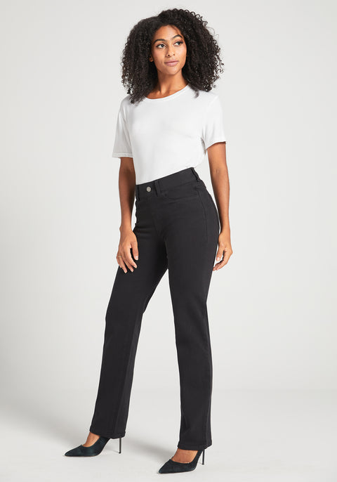 Signature Mid-Rise Denim | Straight (Black Rinse) - Final Sale