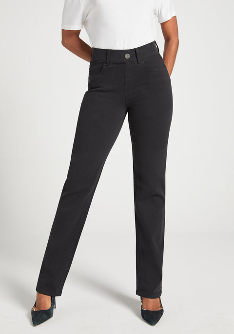 Signature Mid-Rise Denim | Straight (Black Rinse) - Final Sale