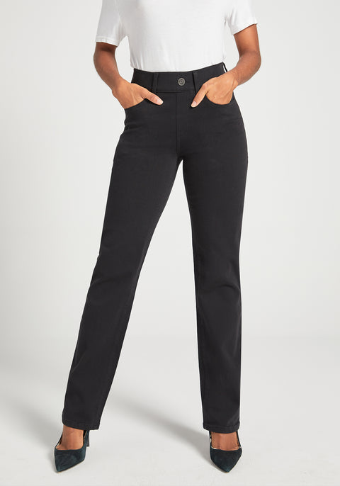 Signature Mid-Rise Denim | Straight (Black Rinse) - Final Sale