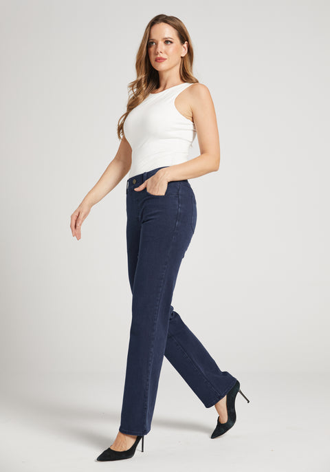 Signature Mid-Rise Denim | Straight (Dark Indigo) - Final Sale