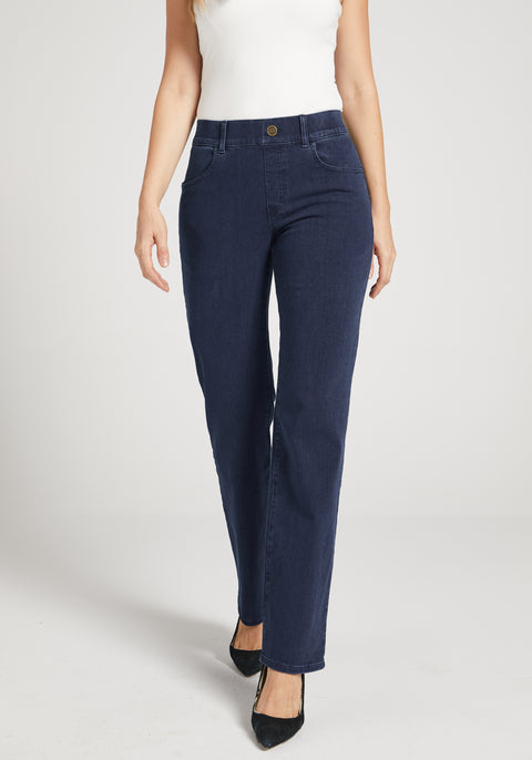 Signature Mid-Rise Denim | Straight (Dark Indigo) - Final Sale