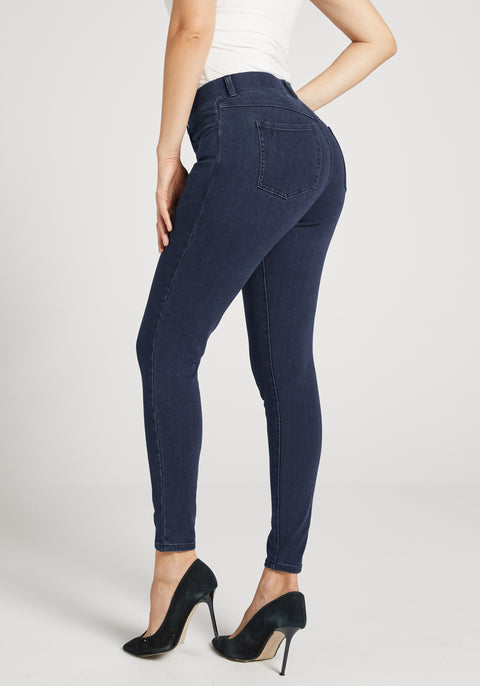 Skinny-Leg | 4-Pocket Betabrand Yoga Denim (Dark Indigo) - Final Sale