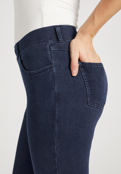 Skinny-Leg | 4-Pocket Betabrand Yoga Denim (Dark Indigo) - Final Sale