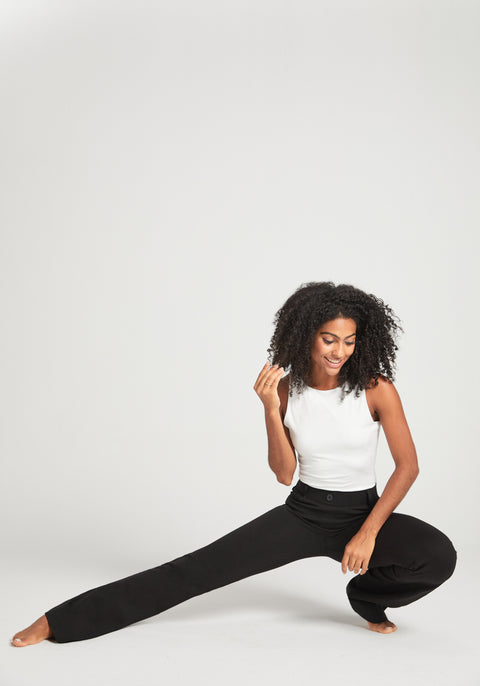 Two-Pocket DPYP™ Dress Pant Yoga Pant | Bootcut (Black)