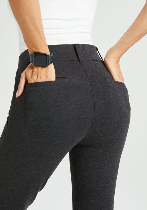 Two-Pocket DPYP™ Dress Pant Yoga Pant | Bootcut (Charcoal)