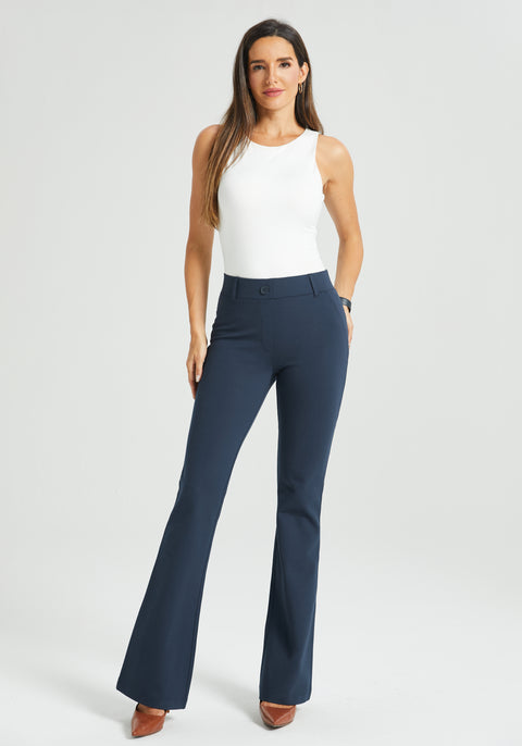 Two-Pocket DPYP™ Dress Pant Yoga Pant | Bootcut (Navy)