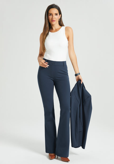 Two-Pocket DPYP™ Dress Pant Yoga Pant | Bootcut (Navy)