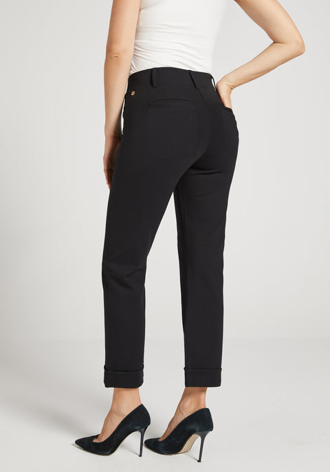 Easy Crop Trouser | Straight (Black) - Final Sale